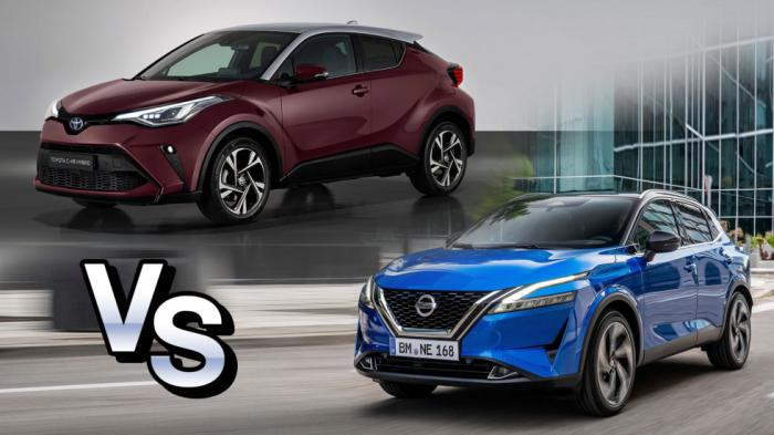 Toyota C-HR Vs Nissan Qashqai: Οι πρωταθλητές των C-SUV στην Ελλάδα 